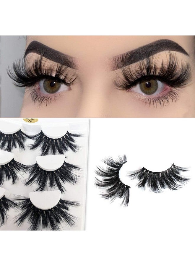 mikiwi 25Mm Lashes, Dramatic 6D Faux Mink Lashes, Fluffy Volume Eyelashes, Thick Crossed Lashes, Long Faux 25Mm Mink Lashes (6D4-05) - Image 3