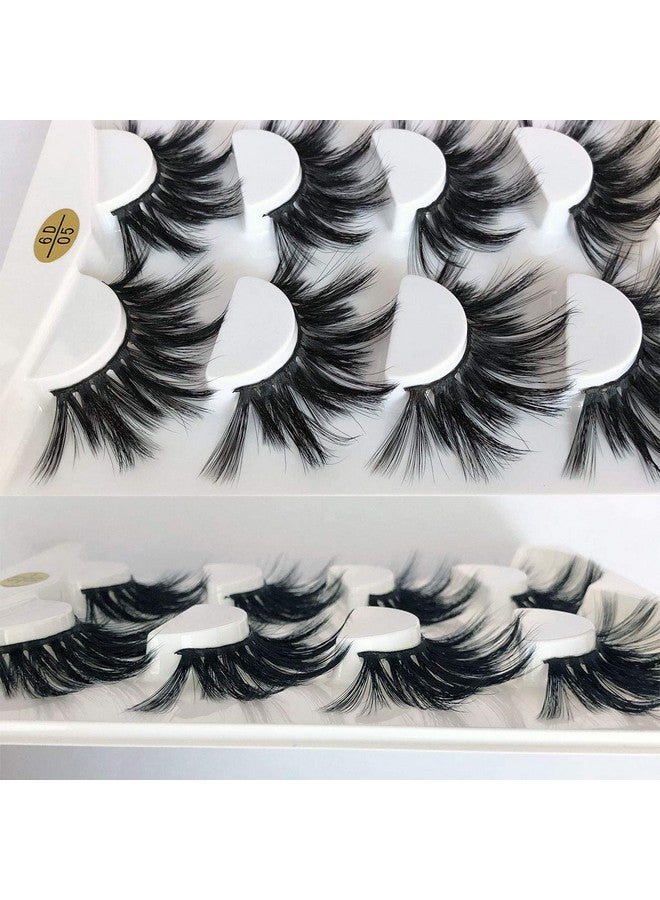 mikiwi 25Mm Lashes, Dramatic 6D Faux Mink Lashes, Fluffy Volume Eyelashes, Thick Crossed Lashes, Long Faux 25Mm Mink Lashes (6D4-05) - Image 4