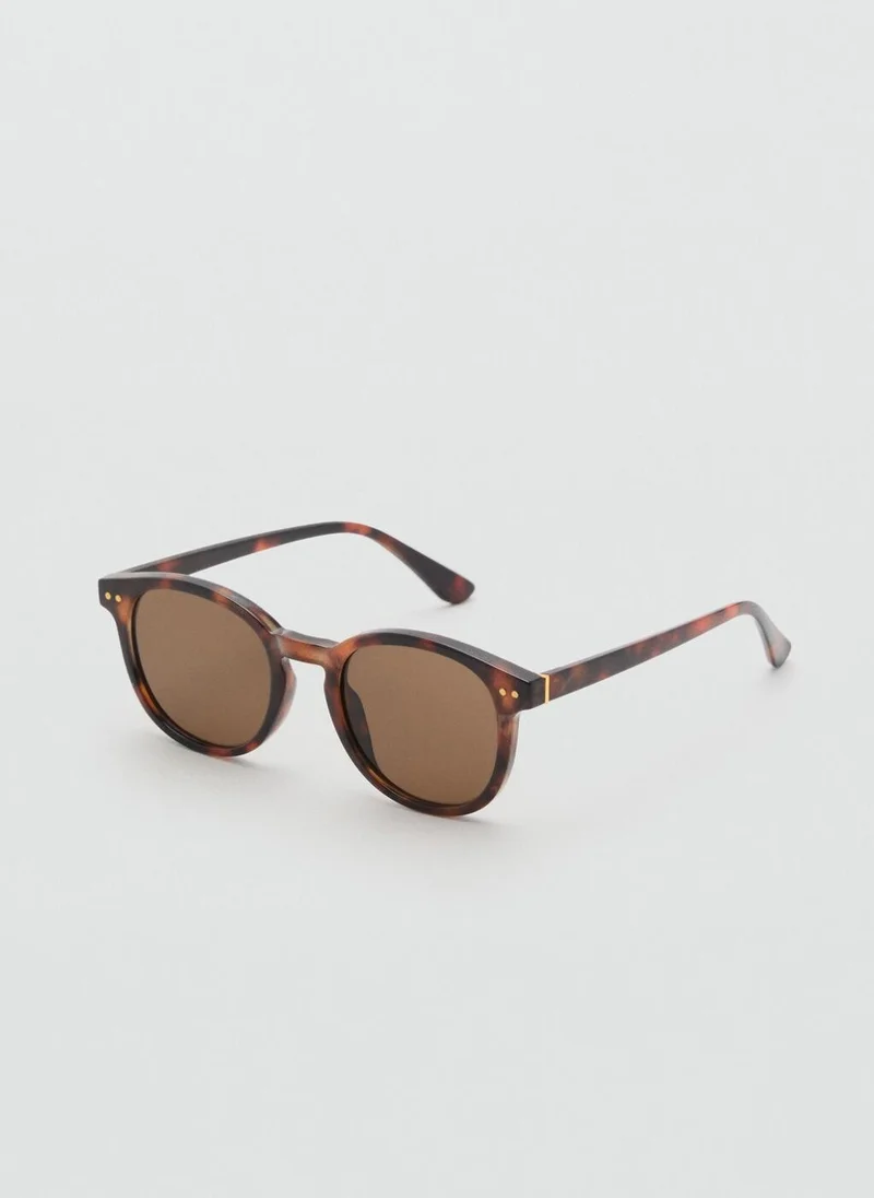 Mango Man Round-Framed Sunglasses