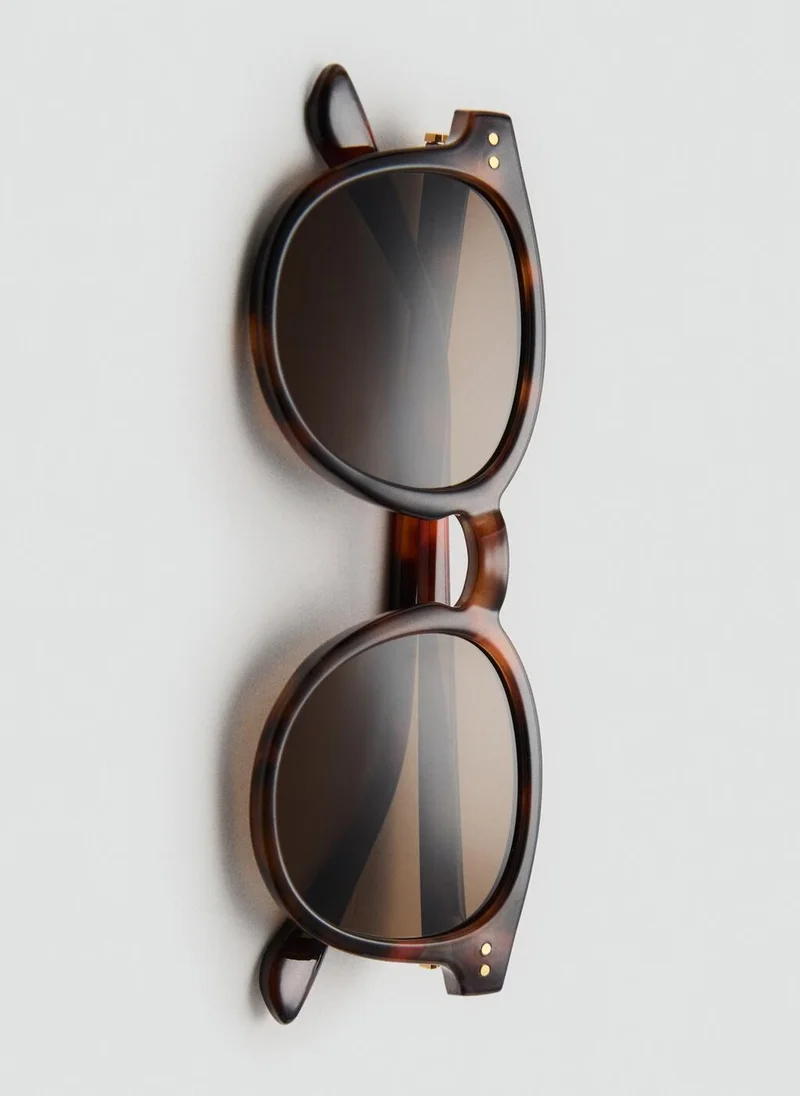 Mango Man Round-Framed Sunglasses