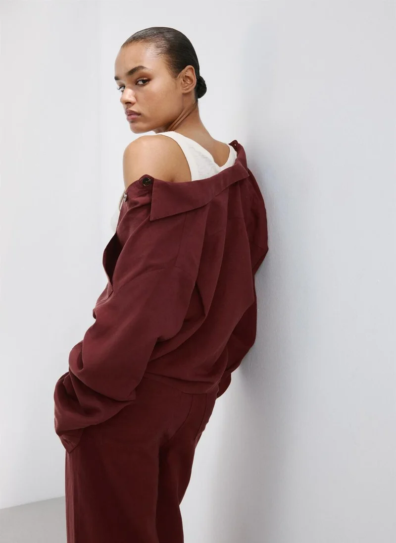 MANGO Pocket Lyocell Overshirt