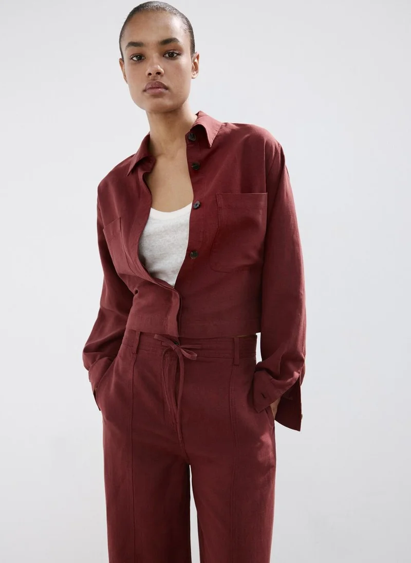 MANGO Pocket Lyocell Overshirt