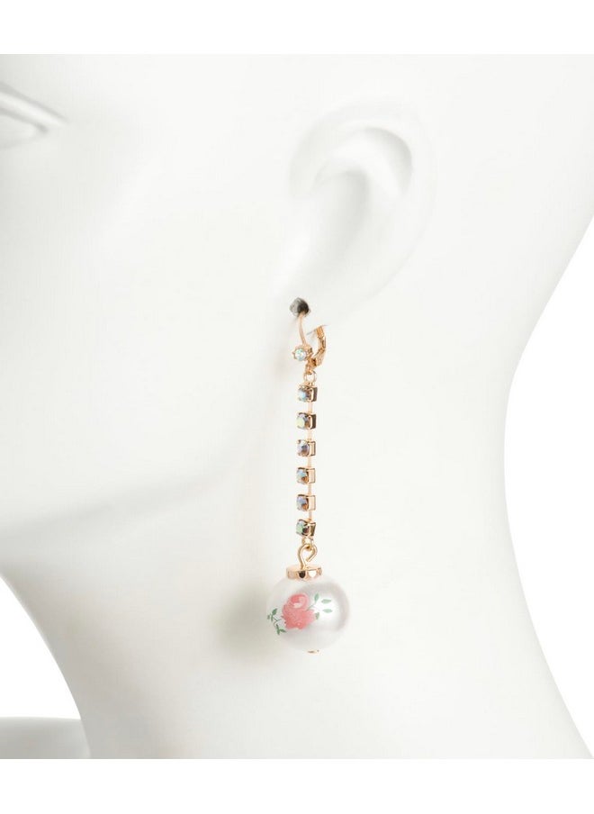 Betsey Johnson Nutcracker Linear Ball Mismatch Pink Earrings Christmas  - Image 2