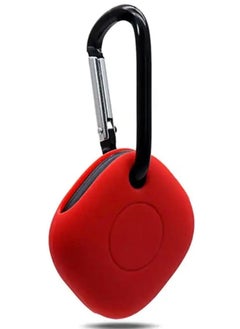 Generic Ecosystem Silicone Case with Key Ring Bag Charm Clip Compatible with Sam Sung Galaxy SmartTag,1 Pack, (Red)  - Image 1