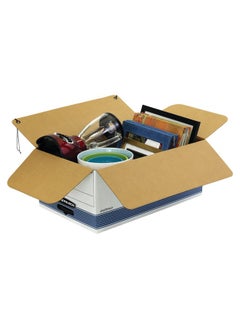 Bankers Box ® Stor/File™ Standard-Duty Storage Boxes With Locking Lift-Off Lids And Built-In Handles, Legal Size, 24" X 15" X 10", 60% Recycled White/Blue, Case Of 3  - Image 5