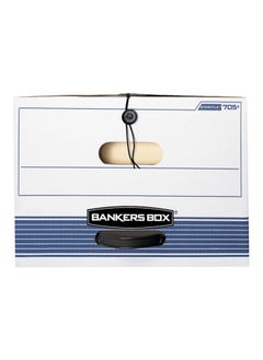 Bankers Box ® Stor/File™ Standard-Duty Storage Boxes With Locking Lift-Off Lids And Built-In Handles, Legal Size, 24" X 15" X 10", 60% Recycled White/Blue, Case Of 3  - Image 3