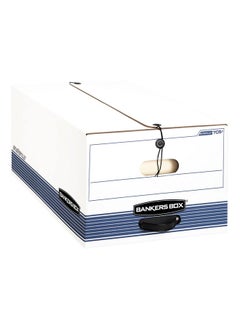 Bankers Box ® Stor/File™ Standard-Duty Storage Boxes With Locking Lift-Off Lids And Built-In Handles, Legal Size, 24" X 15" X 10", 60% Recycled White/Blue, Case Of 3  - Image 1