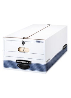 Bankers Box ® Stor/File™ Standard-Duty Storage Boxes With Locking Lift-Off Lids And Built-In Handles, Legal Size, 24" X 15" X 10", 60% Recycled White/Blue, Case Of 3  - Image 2