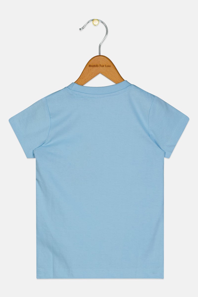 Peanuts Kids Girl Graphic Short Sleeve T-shirt, Light Blue - Image 2