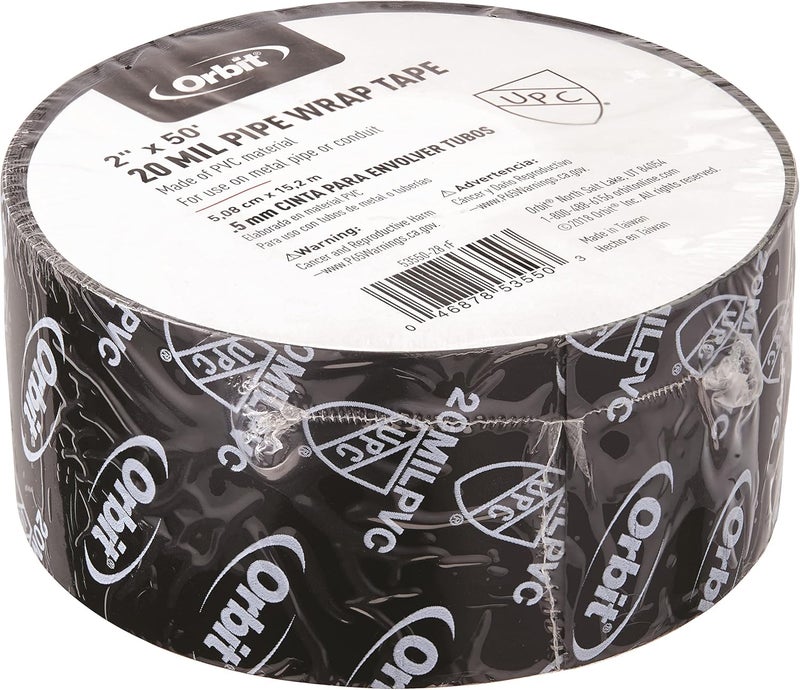 Orbit 2-Inch x 50-Foot 20 Mil Pipe Wrap Tape for Metal Pipe and Conduit - Image 1