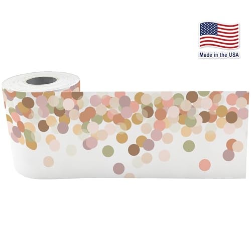 Teacher Created Resources Calming Confetti Straight Rolled Border Trim 50ft Decorate Bulletin Boards Walls Desks Windows Doors Lockers Schools Classrooms Homeschool Offices - Image 3