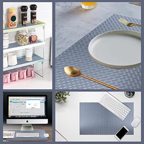 ElastPro EVA Food Grade Washable Anti Slip Mat/Sheet for Fridge, Shelf Liner, Table, Kitchen Drawer mat (Grey Crossed Stripe, 10 Meter) - Image 4