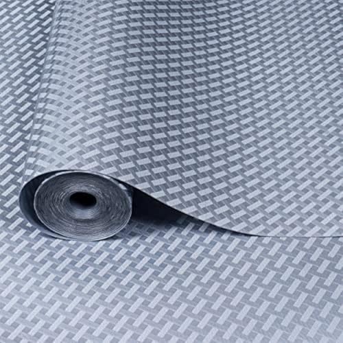 ElastPro EVA Food Grade Washable Anti Slip Mat/Sheet for Fridge, Shelf Liner, Table, Kitchen Drawer mat (Grey Crossed Stripe, 10 Meter) - Image 1
