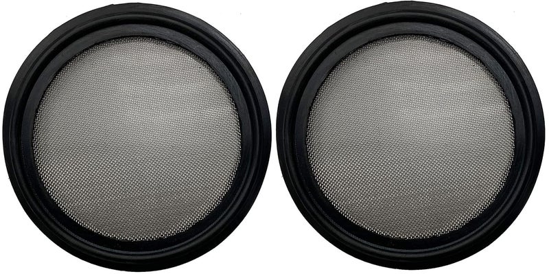 DR.COMPONENT 2" Sanitary Tri-Clamp Gaskets (Pack of 2), Bonded Type Screen (#80 Mesh/ 177 μm) Gaskets, Black EPDM - Image 2