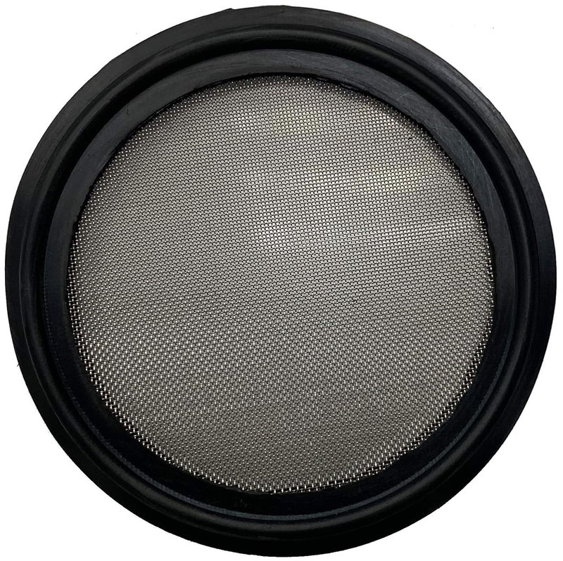 DR.COMPONENT 2" Sanitary Tri-Clamp Gaskets (Pack of 2), Bonded Type Screen (#80 Mesh/ 177 μm) Gaskets, Black EPDM - Image 1