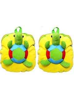 Blue Tree Soft Material School Bag For Kids Plush Backpack Cartoon Toy ; Children'S Gifts Boy Girl Baby Decor School Bag For Kids(Age 2 To 6 Year) (Tortoise) (Pack 2)  - Image 1
