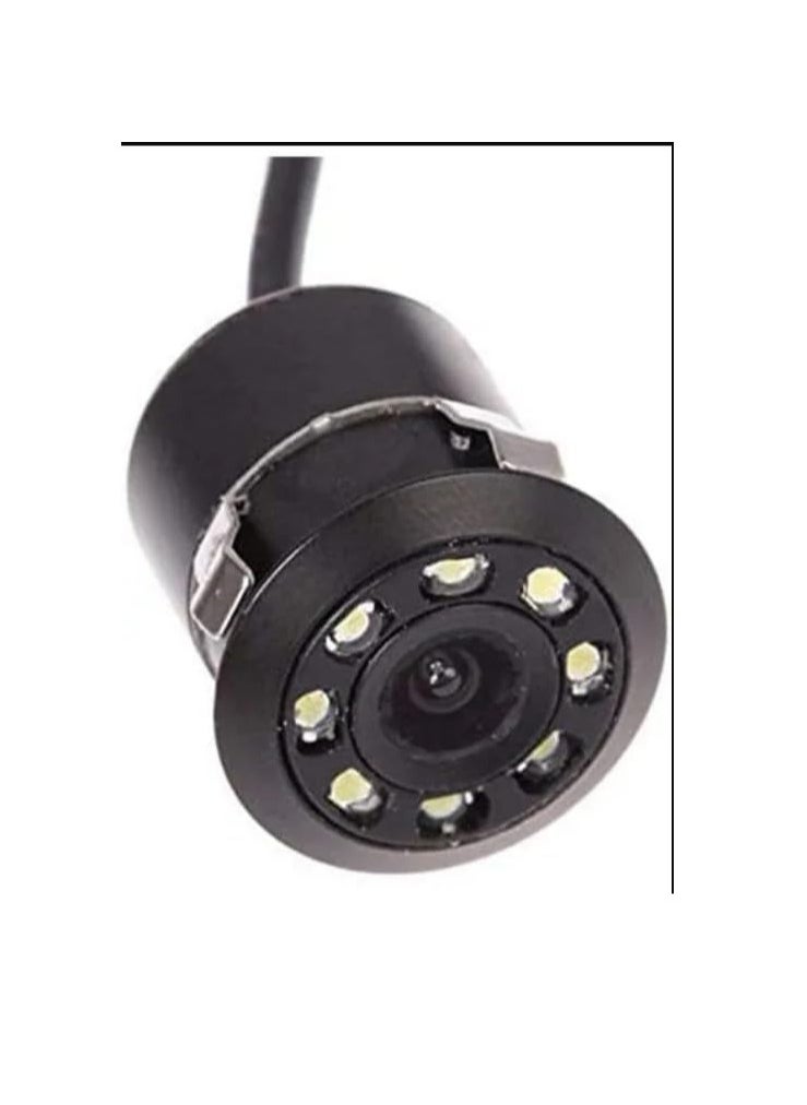 Generic - Wide angle car rear view camera, high resolution night vision, waterproof front rear view camera - rounded camera drill 8 led-from Rana store - Image 1
