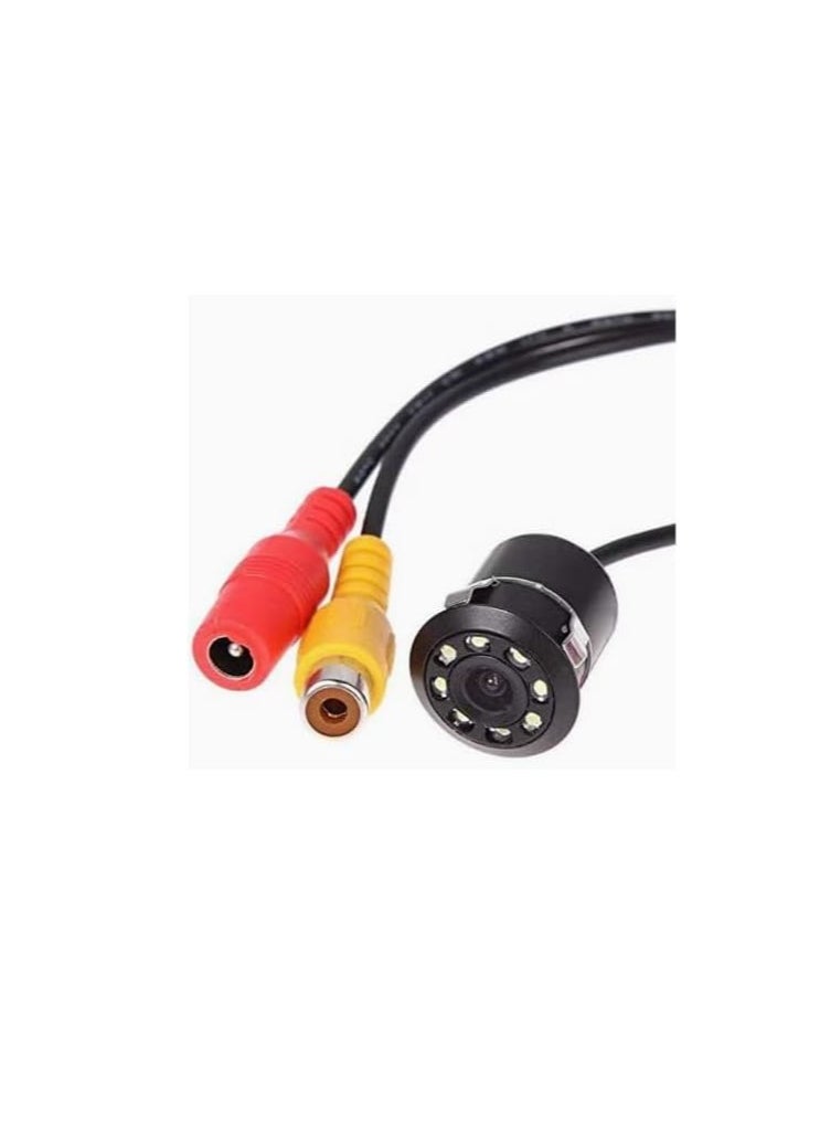 Generic - Wide angle car rear view camera, high resolution night vision, waterproof front rear view camera - rounded camera drill 8 led-from Rana store - Image 1
