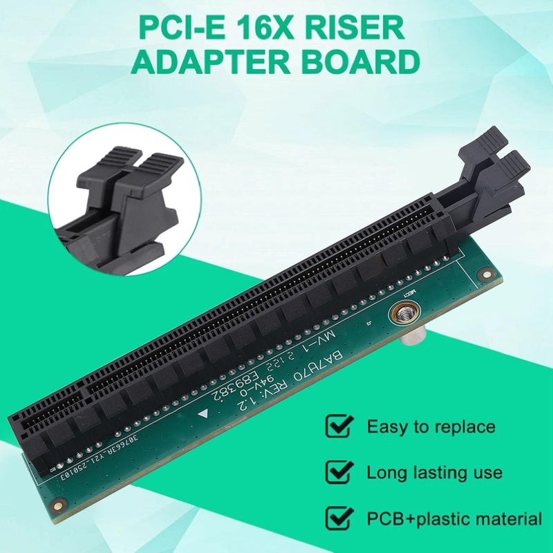 بطاقة امتداد PCI Express 16x الشائعة، محول فتحة من الذكر إلى الأنثى، مظهر منخفض - Image 3