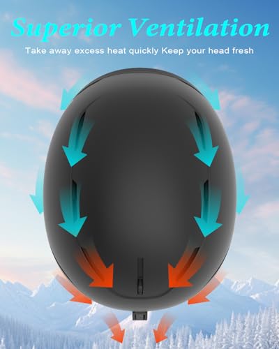 RIOROO Ski Helmet for Women Men, Safety Certified Snowboard Helmet with Shockproof ABS Hard Shell for Adults & Youth - Image 3