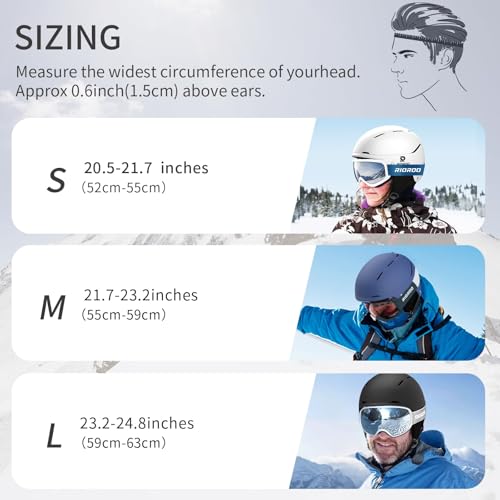 RIOROO Ski Helmet for Women Men, Safety Certified Snowboard Helmet with Shockproof ABS Hard Shell for Adults & Youth - Image 5