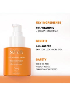 Sefralls Sefralls Face Serum Duo - Retinol Serum for Face & Vitamin C Serum - Anti Aging Skin Care Set for Women - Skin Care for Bright, Anti Wrinkle, Smooth, & Firm Skin - 1 fl oz, 2 Bottles  - Image 3