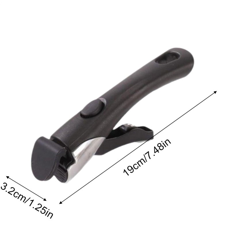 Detachable Black Cookware Handle Grip Safe Non Slip Anti Burn Pan Replacement Tool - Image 3