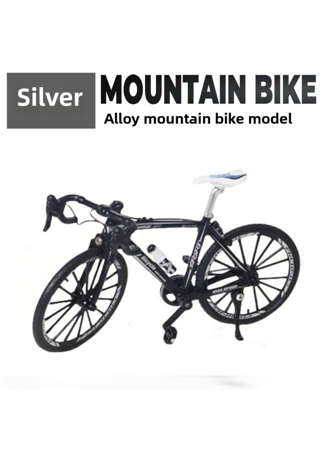 Generic Special 1:10 Alloy Bicycle Model Simulation Station Wagon Mini Stunt Car Ornaments Collection Toys-Color:No. 4 Bent Handlebar Racing Black [e-commerce Box] 20*6*14  - Image 1