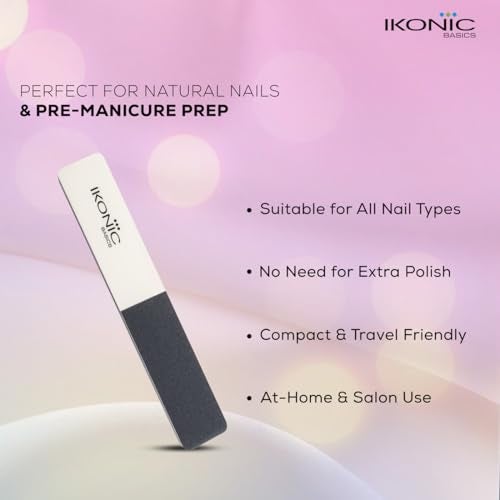 Ikonic Rectangular 3 Way Nail Buffer & Shiner (IKB-721K) – Shape & Refine Edges, Buff, Smooth & Add Shine – Natural Gloss Without Polish – For Manicure, Personal, Professional, Beauty Salon & Spa Use - Image 4
