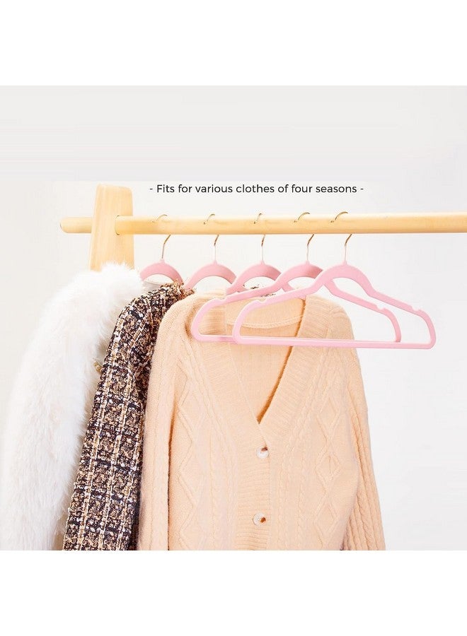 Revwd Revwd Velvet Clothes Hanger 100 Pack - Non-Slip Clothes Hangers - Pink Velvet Hangers with 360 Degree Rotatable Hook - Heavy Duty Coat Hanger. - Image 2