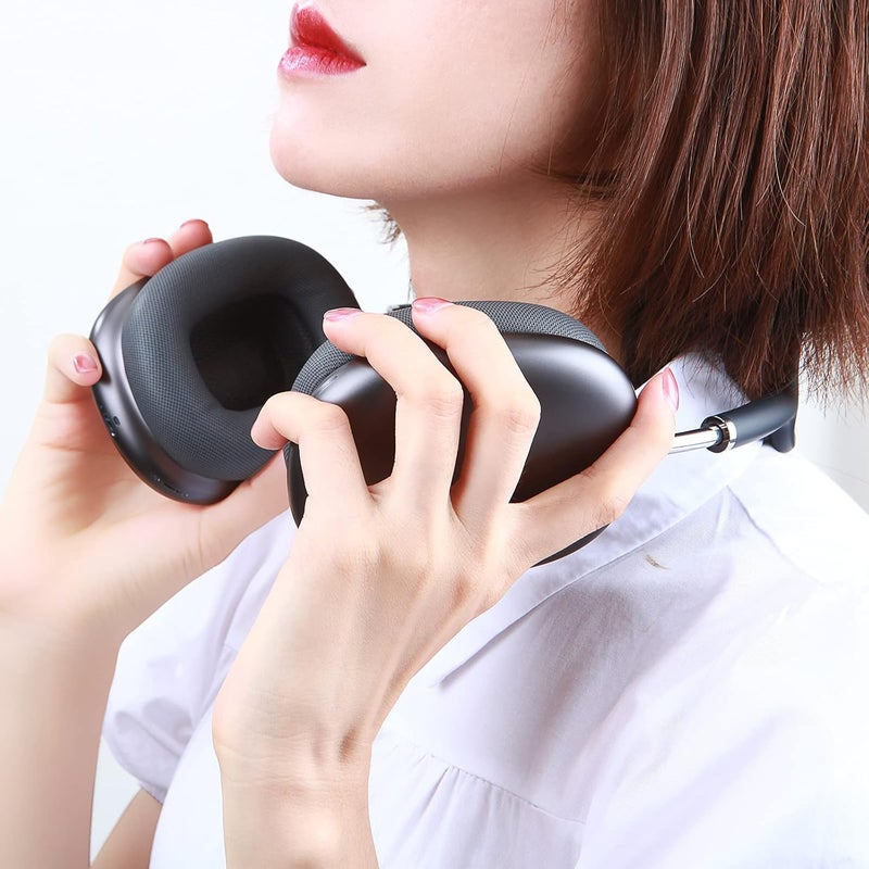 EARROCK Ear Cushions for AirPods Max Headphones Earpads Replacement Ear Pad Covers Earmuffs with Protein Leather, Memory Foam and Magnet Black | Protein Leather Covered, Memory Foam, Magnet - Image 2