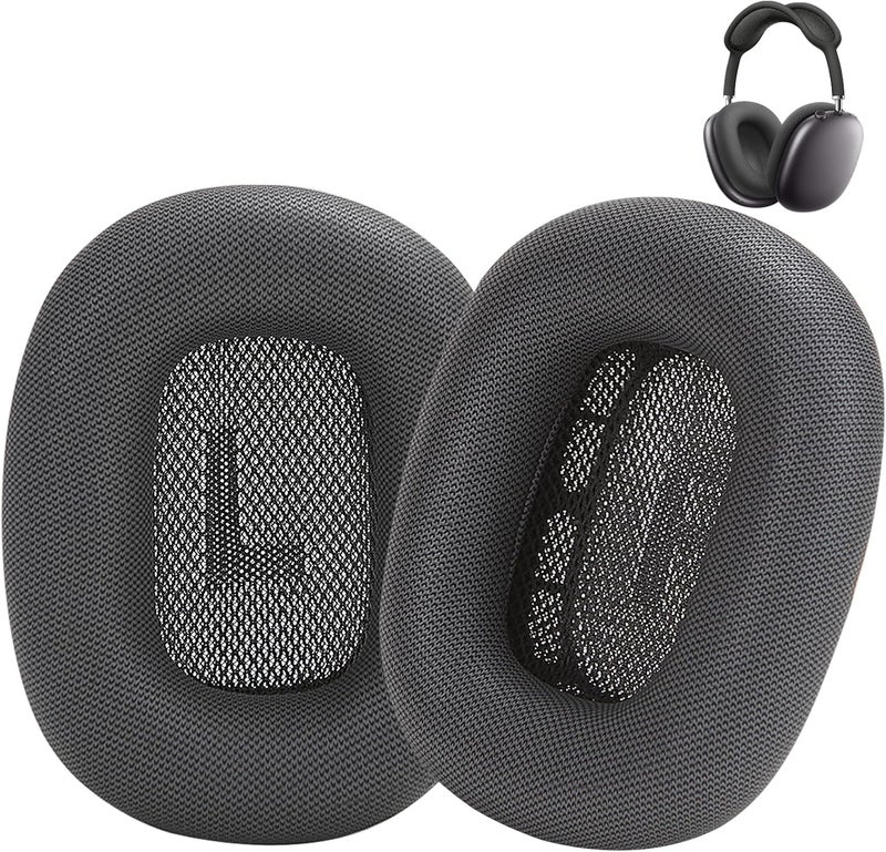 EARROCK Ear Cushions for AirPods Max Headphones Earpads Replacement Ear Pad Covers Earmuffs with Protein Leather, Memory Foam and Magnet Black | Protein Leather Covered, Memory Foam, Magnet - Image 1