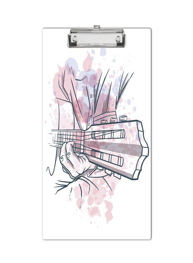 Plan To Gift Wooden Clipboard Writing Pad | Exam Board for Kids Students | Wood Exam Pad | Examination Writing Pad | Clip Board for Girls| Clip Board for Boys (Playing Guitar Music) - Image 2