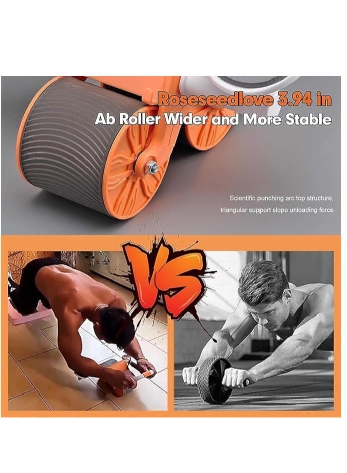 Generic Automatic Abs Roller Wheel with Elbow Support, Rebound Abdominal Wheel Roller, Ab rollers Wheel Exercise Equipment with Knee Pad and Timer for Men Women  - Image 2