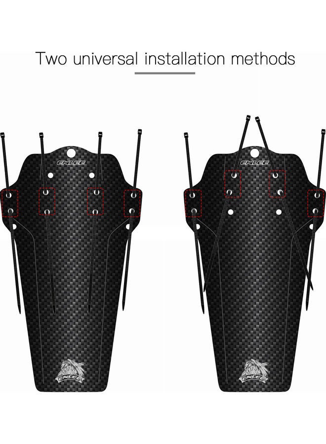 NIBEMINENT Bike Fender Mountain Road Mud Guard Front and Rear Mudguard Cycling Rain Plate with 8 Fixing Straps Accessories 27.2*2*15.6cm  - Image 3