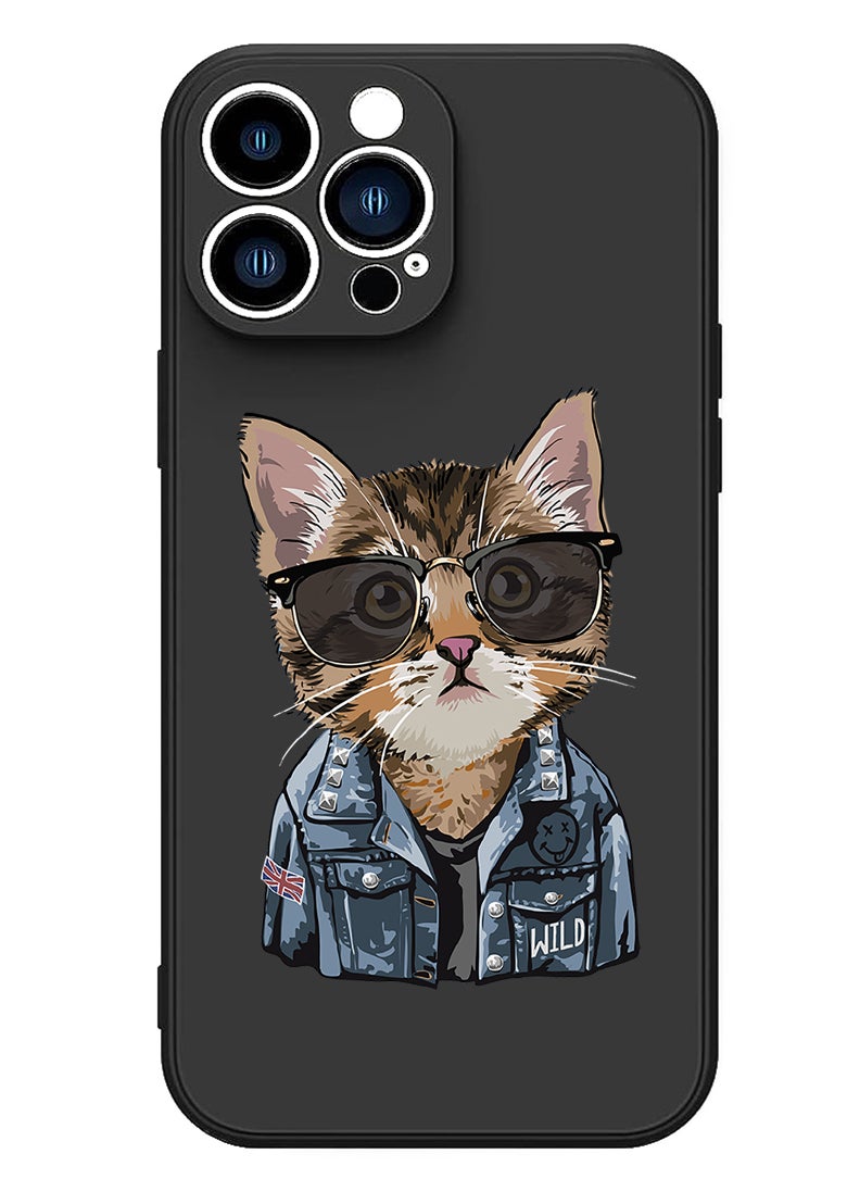 Theodor - Protective Slim Fit Case Liquid Silicone Cover with Full Body Protection Anti-Scratch Shockproof Case For iPhone 13 Pro Max Black  - Sweet Summer Time - Image 1