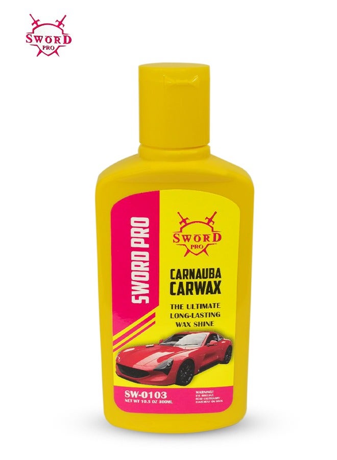 SWORD PRO Carnauba Car Wax - Long-Lasting Car Shine and Protection for All Paint Types, 300ml - Image 1