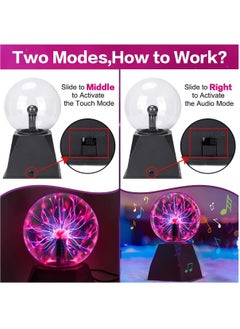 Plasma Ball 5 Inch, Plasma Globe Touch and Sound Sensitive Plasma Lamp Plug in Electric Ball Lamp Science Gift for Kids, Decorations, Parties, Bedroom - pzsku/ZAFD36EE880459A26F2B2Z/45/_/1708256188/beeab488-b1c2-457b-92b6-d9bdacb961f3