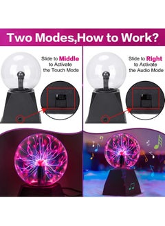 Plasma Ball 5 Inch, Plasma Globe Touch and Sound Sensitive Plasma Lamp Plug in Electric Ball Lamp Science Gift for Kids, Decorations, Parties, Bedroom - pzsku/ZAFD36EE880459A26F2B2Z/45/_/1724748586/a5923b3f-9e81-4b89-81f9-0ab18832d74c