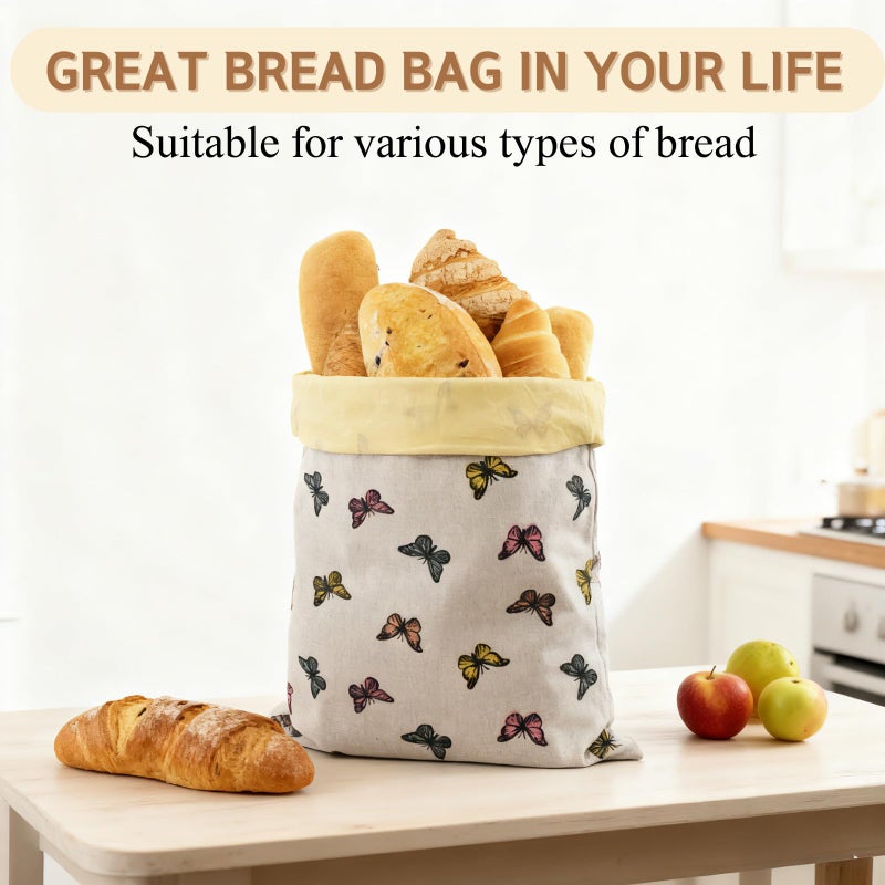 BYTTME 2 Pack Beeswax Bread Bags for Homemade Bread with Zipper, Large 13x17'' Reusable Beeswax Sourdough Bread Storage Bag, Keep Loaves Fresh Longer, Freezer Safe & Airtight, Natural, Zero Waste - Image 5