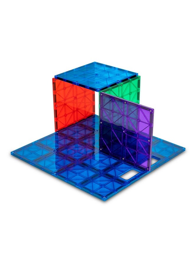 Playmags Playmags Super Durable Building Stabilizer Set, Great Add On to All Magnet Tiles Sets, Works with All Leading Brands 1-12"x12" & 4-6"x6" (Colors May Vary)  - Image 1