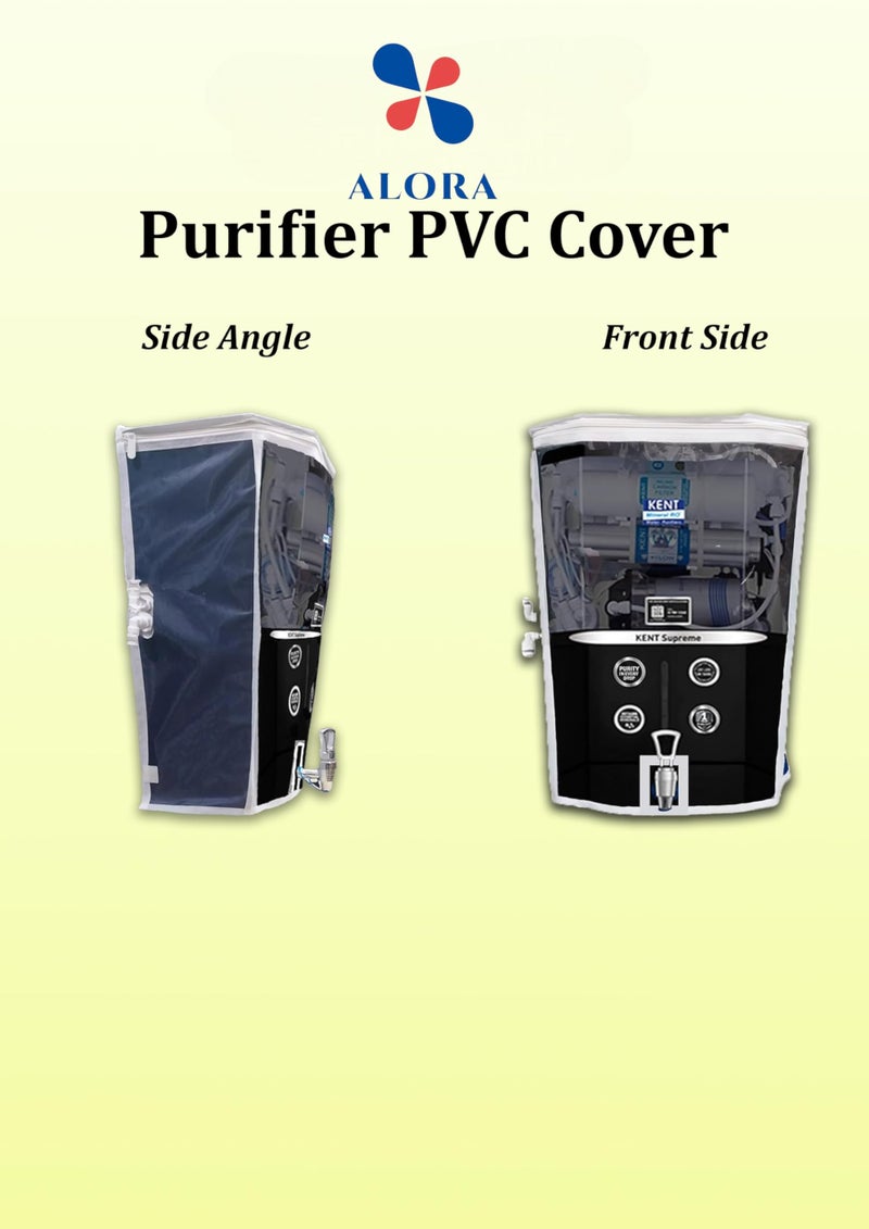 Alora Water Purifier Cover Compatible with Kent Supreme Black – PVC with Transparent Front & White Border | Waterproof & Dustproof and Scratch Resistant. (53.5x39x25.5 cm) - Image 5