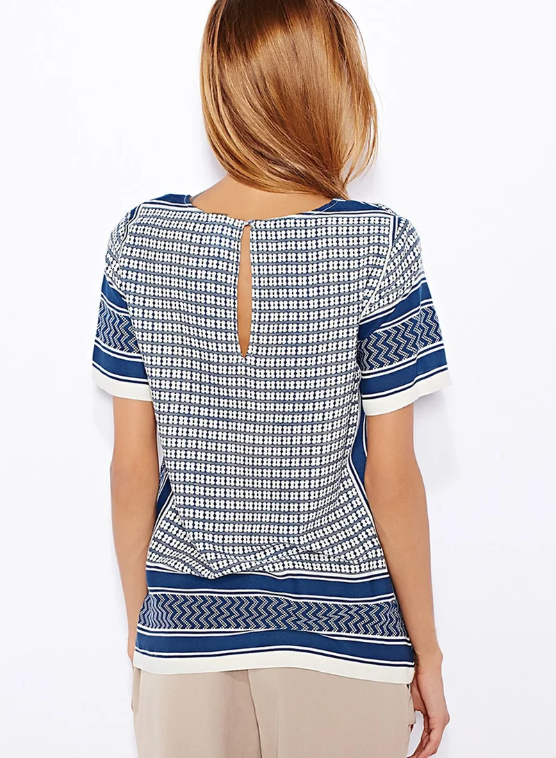 VERO MODA Border Printed Top