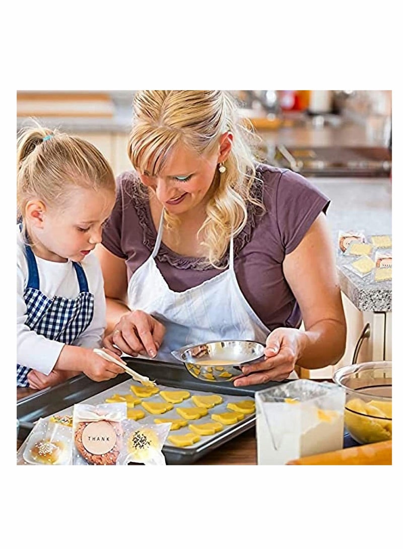 Excefore حقيبة حلوى ذاتية اللصق 4x4، 400 قطعة من أكياس ملفات تعريف الارتباط السيلوفان ذاتية اللصق مانعة للتسرب باللون الأبيض منقط شفاف من البلاستيك OPP للحفلات للمخبوزات والحلوى والصابون - Image 2