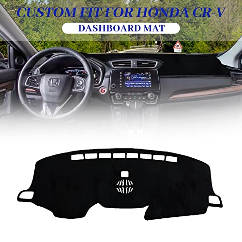 Rilsen Dashboard Cover Mat Custom Fit for 2017-2022 Honda CR-V Dash Cover Nonslip Dash Mat Protector Sunshade No Glare Black - Image 2
