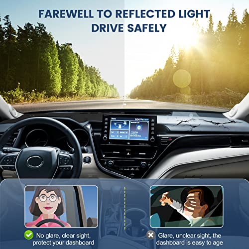 Rilsen Dashboard Cover Mat Custom Fit for 2017-2022 Honda CR-V Dash Cover Nonslip Dash Mat Protector Sunshade No Glare Black - Image 4