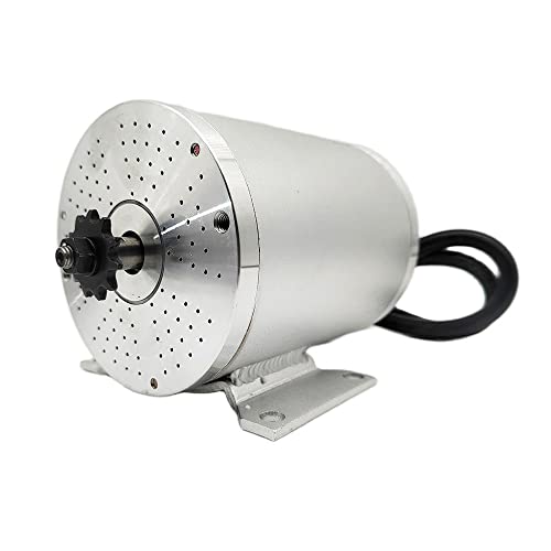 yuandai 48V 2000W 4500RPM Electric Scooter BLDC Motor MY1020 for E-Scooter Motorcycle Accessories Part (Type, 48V 2000W Motor), Silver - Image 1