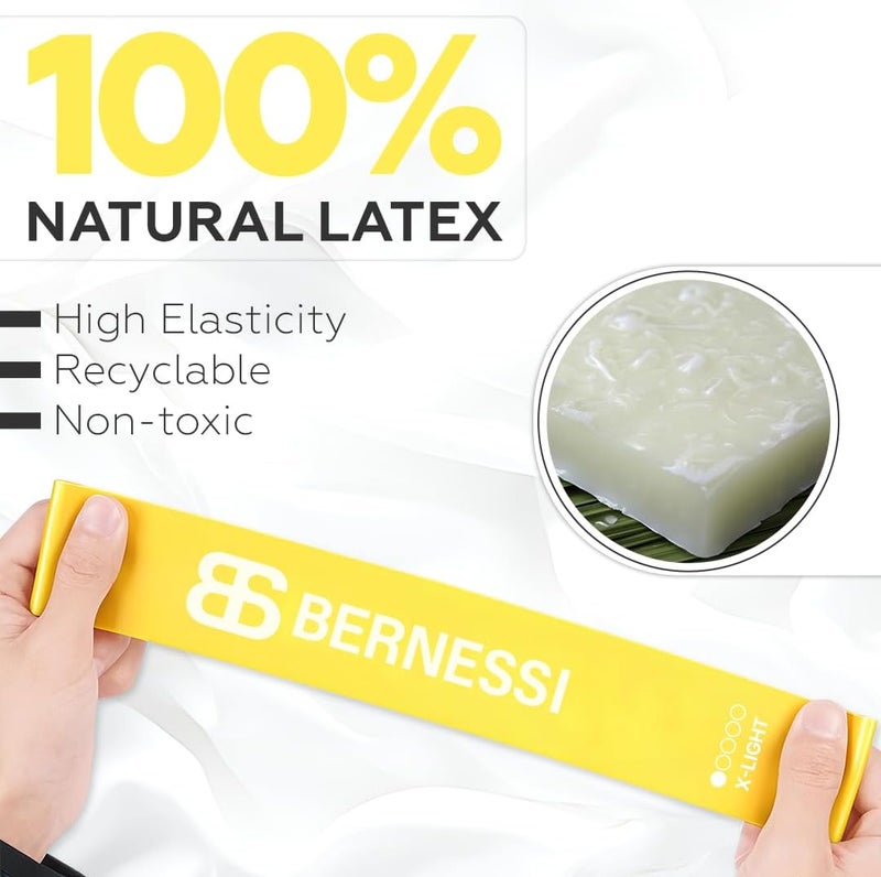 Bernessi 5pcs 10-40lbs Rubber Resistance Band Set for Men & Women - Full-Body Fitness Training - Image 4