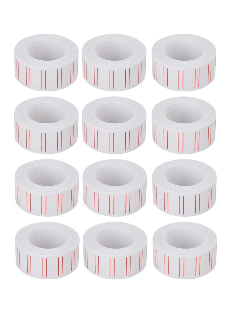Terabyte Single Line Pricing Label White (Pack of 12) - Image 1