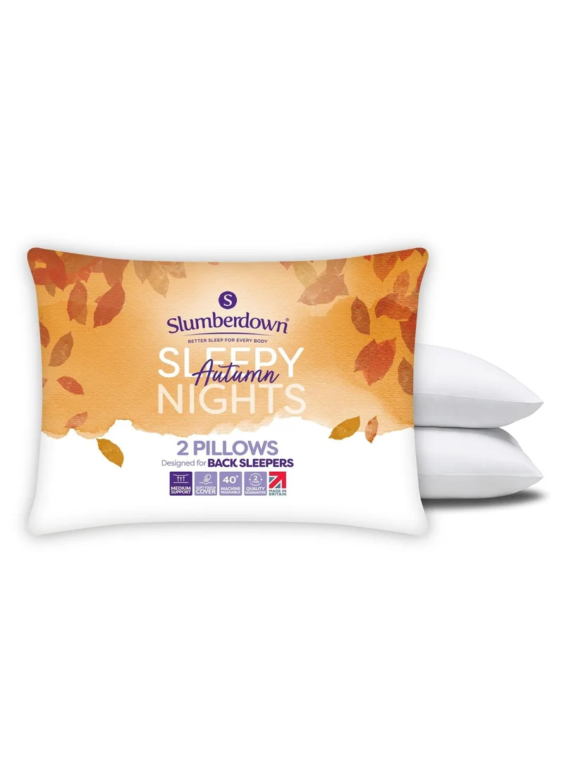 Matalan Slumberdown Autumn Nights Pillow Pair White